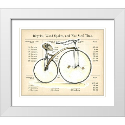 Lets Go For a Spin II White Modern Wood Framed Art Print with Double Matting by Goldberger, Jennifer