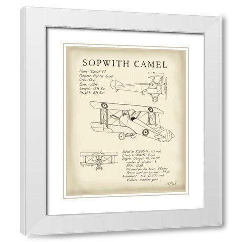 Sopwith Camel White Modern Wood Framed Art Print with Double Matting by Friel, Tara