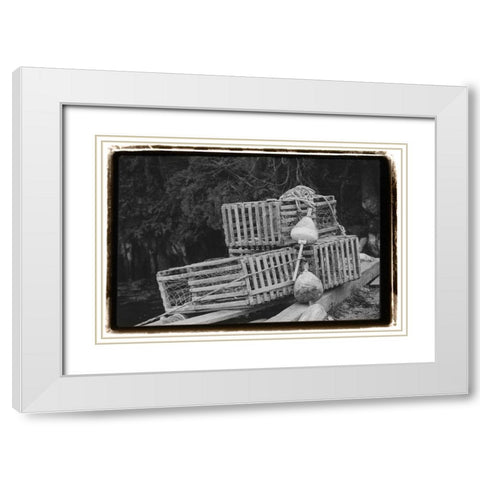 Trapped White Modern Wood Framed Art Print with Double Matting by DeNardo, Laura