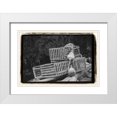 Trapped White Modern Wood Framed Art Print with Double Matting by DeNardo, Laura