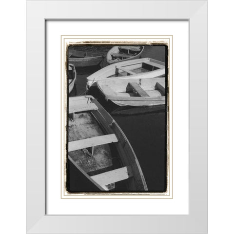 5 at Rest White Modern Wood Framed Art Print with Double Matting by DeNardo, Laura