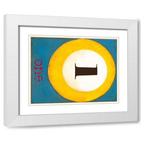 Graphic Pool I White Modern Wood Framed Art Print with Double Matting by Goldberger, Jennifer