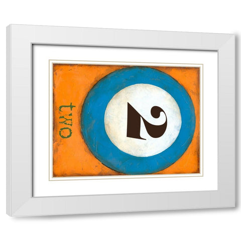 Graphic Pool II White Modern Wood Framed Art Print with Double Matting by Goldberger, Jennifer