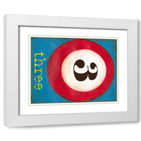 Graphic Pool III White Modern Wood Framed Art Print with Double Matting by Goldberger, Jennifer