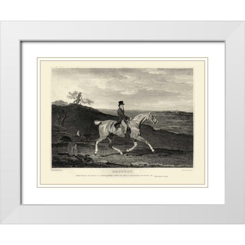 Hackney White Modern Wood Framed Art Print with Double Matting by Scott, John