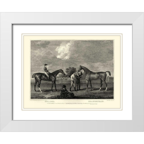 Eclipse and Shakespeare White Modern Wood Framed Art Print with Double Matting by Scott, John