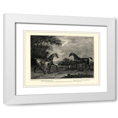 King Herod and Flying Childers White Modern Wood Framed Art Print with Double Matting by Scott, John