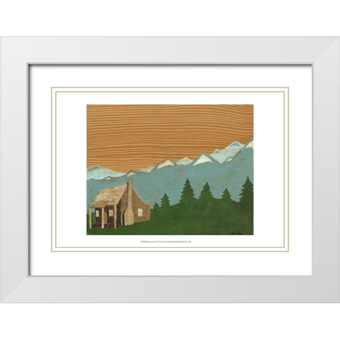 Montana Sky 1 White Modern Wood Framed Art Print with Double Matting by Lam, Vanna