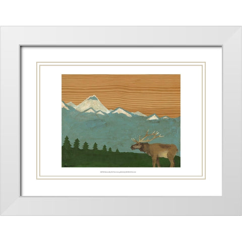 Montana Sky 2 White Modern Wood Framed Art Print with Double Matting by Lam, Vanna