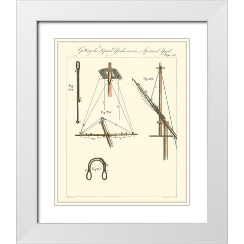Nautical Details V White Modern Wood Framed Art Print with Double Matting by Unknown