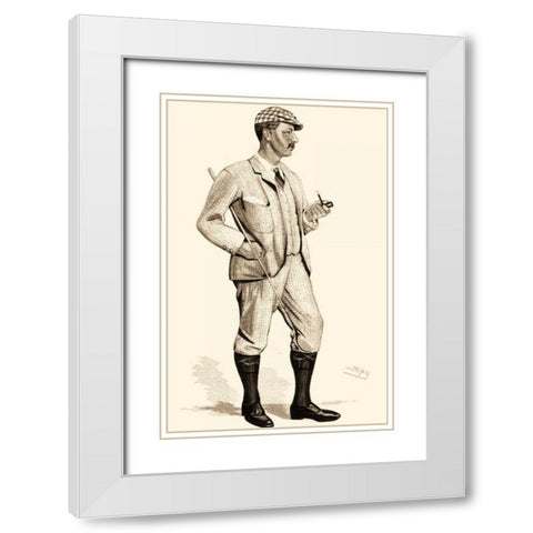 Vanity Fair Golfers I White Modern Wood Framed Art Print with Double Matting by Spy
