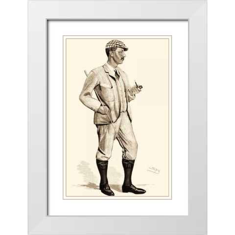 Vanity Fair Golfers I White Modern Wood Framed Art Print with Double Matting by Spy