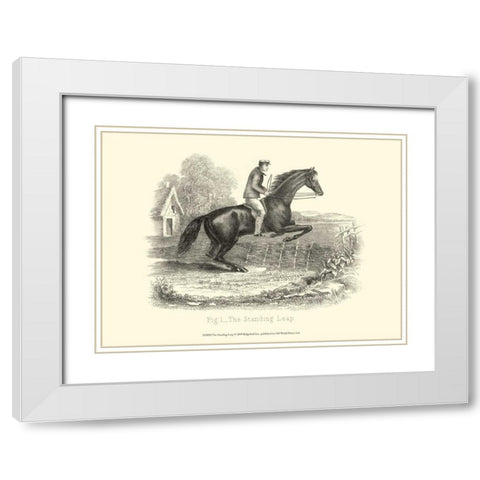 The Standing Leap White Modern Wood Framed Art Print with Double Matting by unknown