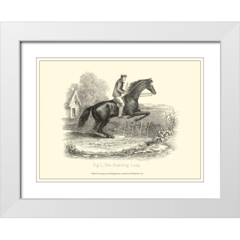 The Standing Leap White Modern Wood Framed Art Print with Double Matting by unknown