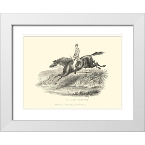 The Flying Leap White Modern Wood Framed Art Print with Double Matting by unknown
