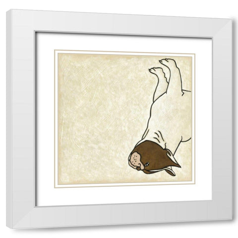 Good Dog I White Modern Wood Framed Art Print with Double Matting by Zarris, Chariklia