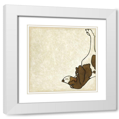 Good Dog III White Modern Wood Framed Art Print with Double Matting by Zarris, Chariklia