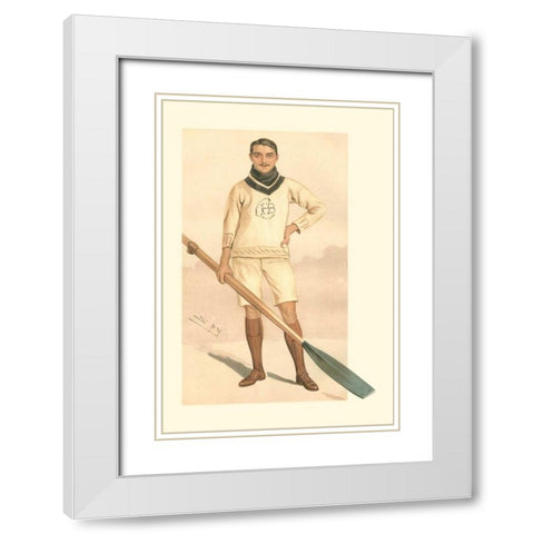 Vanity Fair Rowing White Modern Wood Framed Art Print with Double Matting by Spy