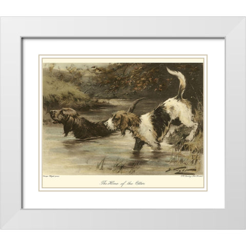 The Home of the Otter White Modern Wood Framed Art Print with Double Matting by Wright, George