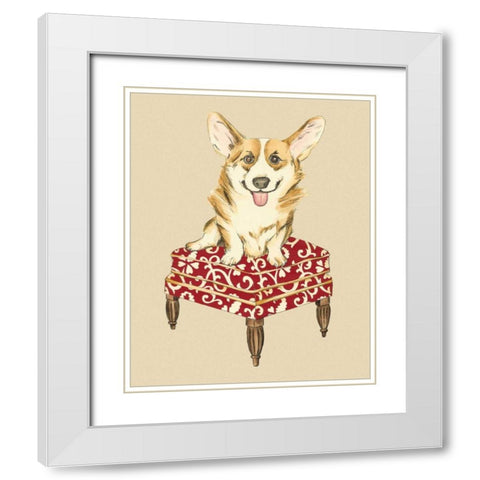 Pampered Pet III White Modern Wood Framed Art Print with Double Matting by Zarris, Chariklia