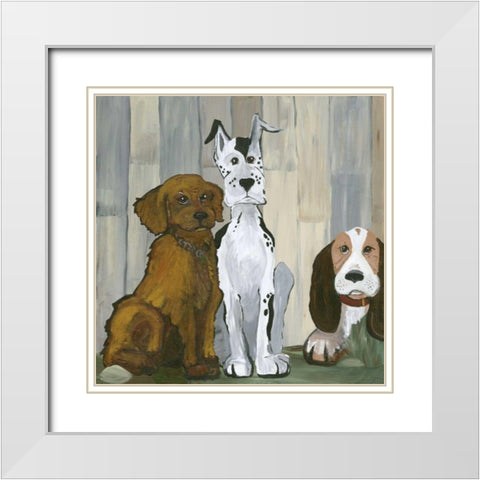 Sit and Stay I White Modern Wood Framed Art Print with Double Matting by Choate, Lisa