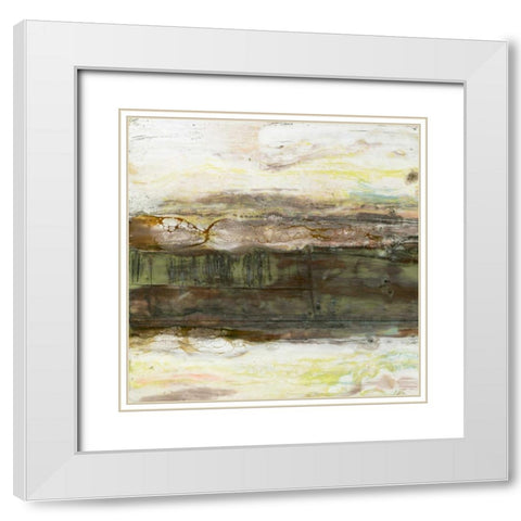 Speckled Plane I White Modern Wood Framed Art Print with Double Matting by Goldberger, Jennifer