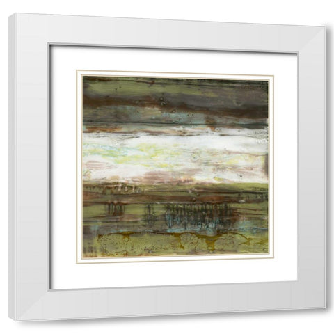 Speckled Plane II White Modern Wood Framed Art Print with Double Matting by Goldberger, Jennifer