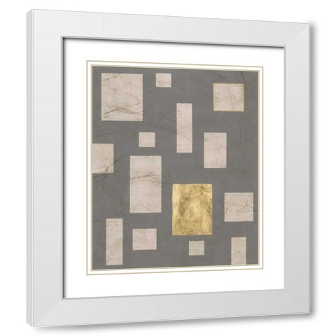 Metro Edge II White Modern Wood Framed Art Print with Double Matting by Lam, Vanna