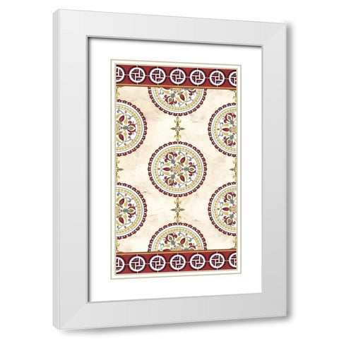 Embellished Mandala Panel II White Modern Wood Framed Art Print with Double Matting by Unknown