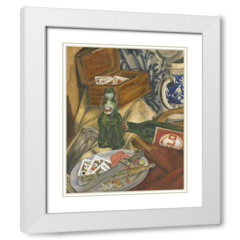 Beer Indulgences I White Modern Wood Framed Art Print with Double Matting by Goldberger, Jennifer