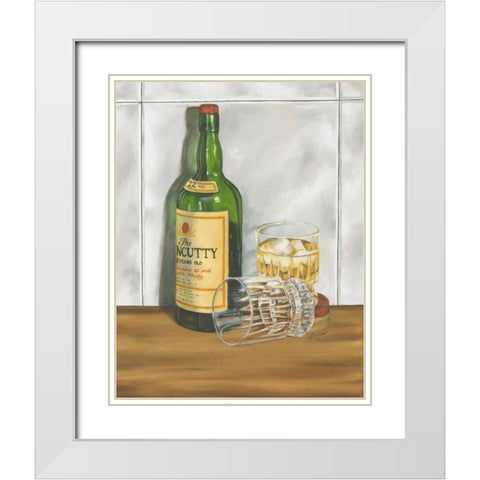 Scotch Series I White Modern Wood Framed Art Print with Double Matting by Goldberger, Jennifer