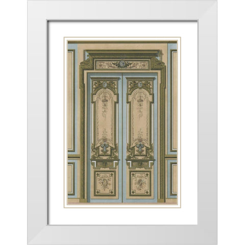 Palace Doors I White Modern Wood Framed Art Print with Double Matting by Unknown