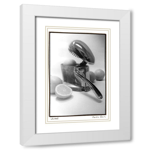 Juiced White Modern Wood Framed Art Print with Double Matting by Zarris, Chariklia