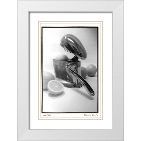 Juiced White Modern Wood Framed Art Print with Double Matting by Zarris, Chariklia