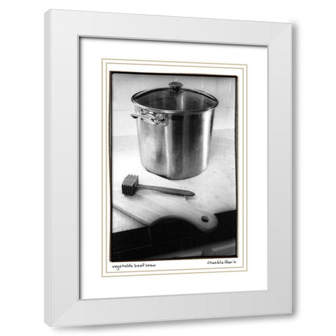 Vegetable Beef Stew White Modern Wood Framed Art Print with Double Matting by Zarris, Chariklia