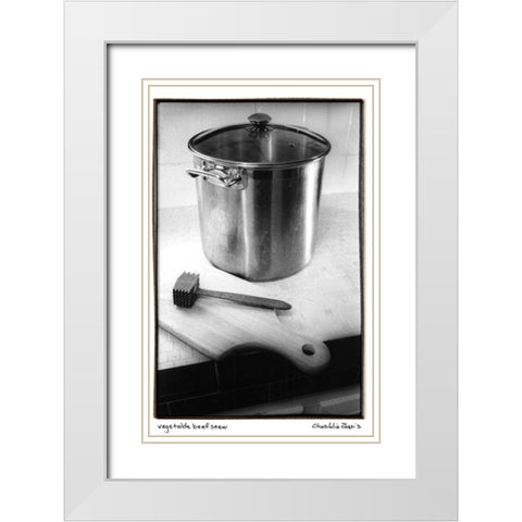 Vegetable Beef Stew White Modern Wood Framed Art Print with Double Matting by Zarris, Chariklia