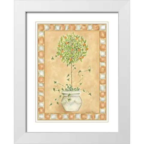 Tuscan Fruit I White Modern Wood Framed Art Print with Double Matting by Zarris, Chariklia