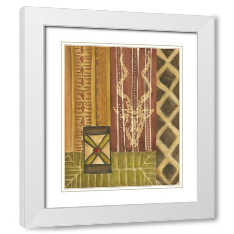 Ancestor Spirit I White Modern Wood Framed Art Print with Double Matting by Zarris, Chariklia