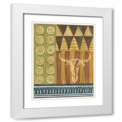 Ancestor Spirit II White Modern Wood Framed Art Print with Double Matting by Zarris, Chariklia