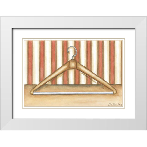 Acme Ultra Clothes Hanger White Modern Wood Framed Art Print with Double Matting by Zarris, Chariklia