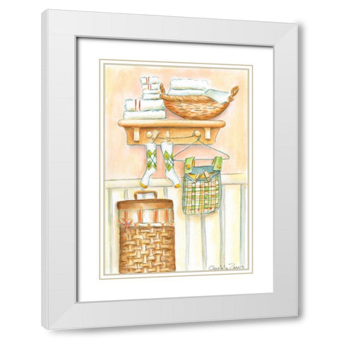 Laundry Day I (PT) White Modern Wood Framed Art Print with Double Matting by Zarris, Chariklia