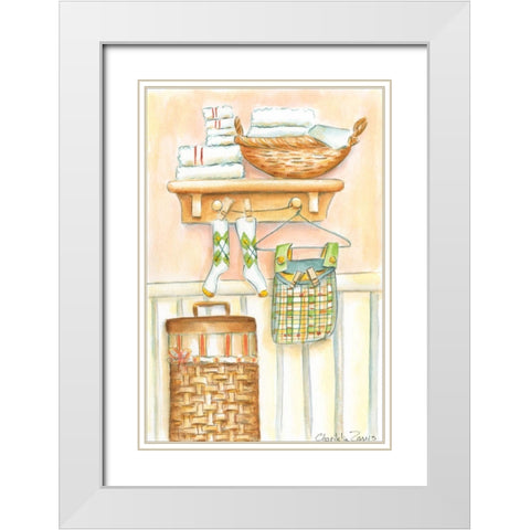 Laundry Day I (PT) White Modern Wood Framed Art Print with Double Matting by Zarris, Chariklia