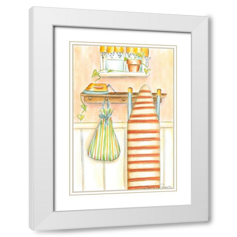 Laundry Day II (PT) White Modern Wood Framed Art Print with Double Matting by Zarris, Chariklia