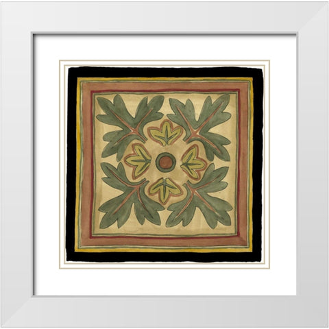 Arts and Crafts Leaves IV White Modern Wood Framed Art Print with Double Matting by Goldberger, Jennifer