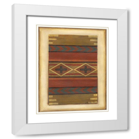 Rio Grande Weaving I White Modern Wood Framed Art Print with Double Matting by Zarris, Chariklia