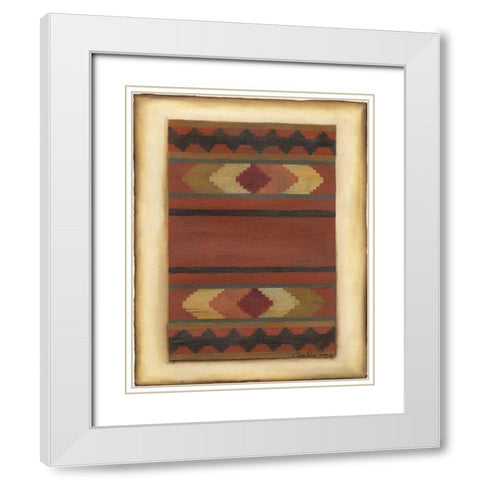 Rio Grande Weaving II White Modern Wood Framed Art Print with Double Matting by Zarris, Chariklia