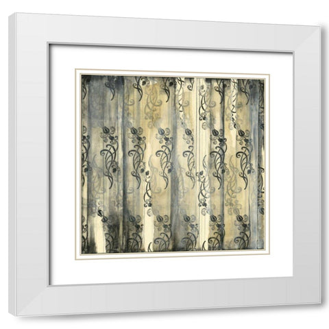 Aged Elegance I White Modern Wood Framed Art Print with Double Matting by Goldberger, Jennifer