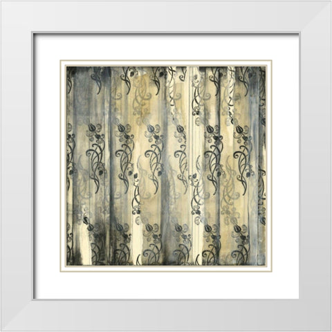 Aged Elegance I White Modern Wood Framed Art Print with Double Matting by Goldberger, Jennifer