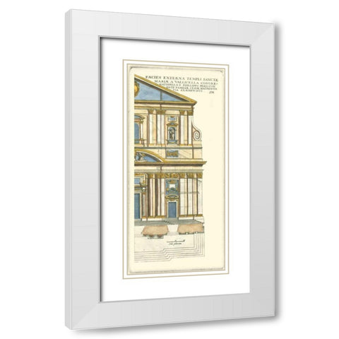 Classical Facade II White Modern Wood Framed Art Print with Double Matting by Unknown