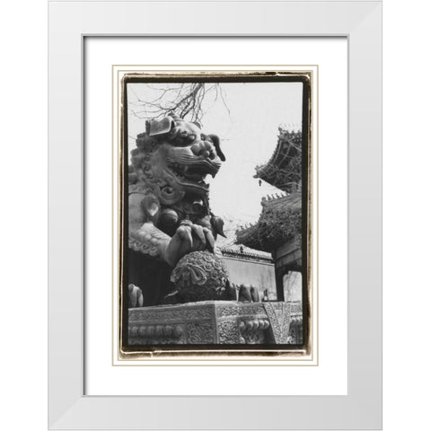 Imperial Lion, Beijing White Modern Wood Framed Art Print with Double Matting by DeNardo, Laura